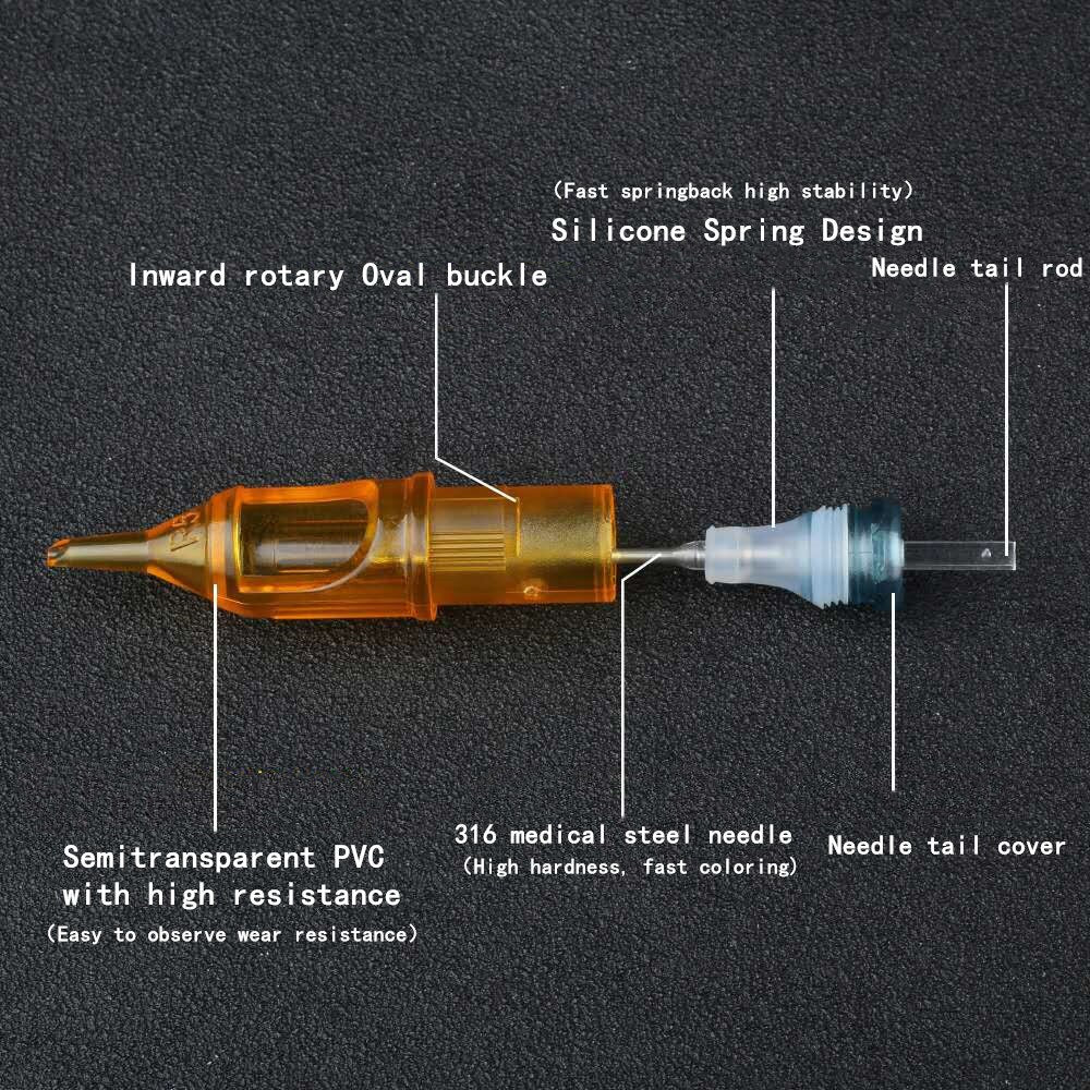 5/10pcs Tattoo Cartridge Needle RL RM RS M1 Yellow Dragonfly 1 3 5 7 9 11 13 14 15 For Tattoo Machine Pen Needle Accessories